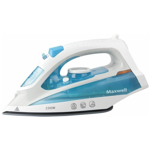Утюг Maxwell MW-3055B белый/голубой