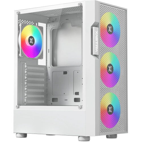 Корпус XASTRA A302 4FRGB White (A302-WH-FC120FRGB-4F-GL) ATX/Mesh/ tempered glass / 4x120mm FC120-FRGB fans