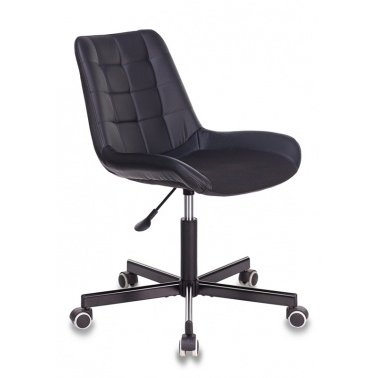 Кресло Бюрократ CH-350M/Black без подлокотников черный искусст.кожа/ткань крестовина металл