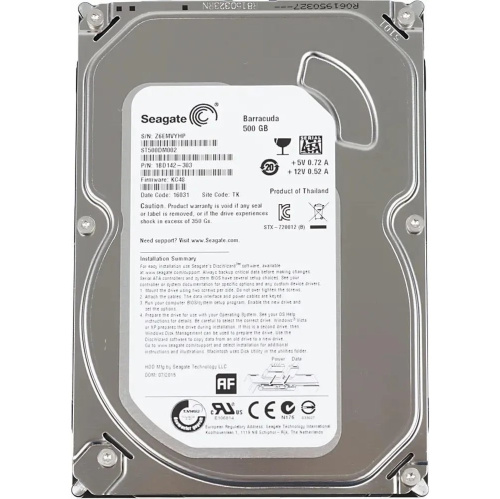 HDD Seagate Barracuda 500GB (Pull) (ST500DM002) (SATA 3.0-600)
