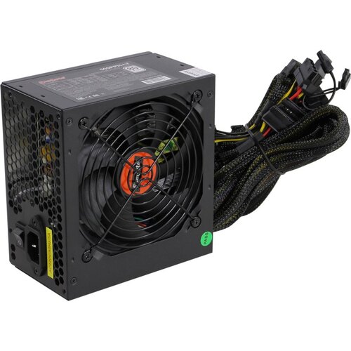 Блок питания ExeGate 500PPH-LT EX282040RUS 500W, 80+, ATX, black, APFC, 12cm, 24p, (4+4)p, 5*SATA, 3*IDE