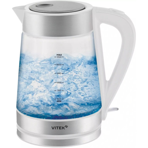 Электрочайник Vitek VT-WK1030 белый/серебристый