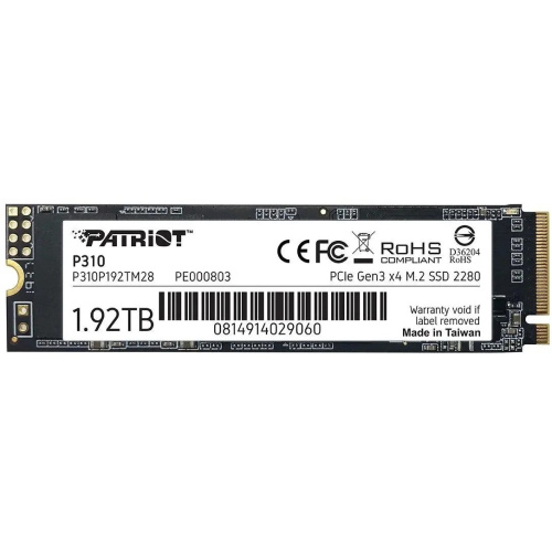 SSD Patriot P310 P310P192TM28 PCIe 3.0 x4 1920GB M.2 2280