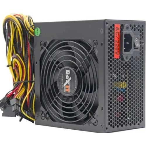 Блок питания BOXIT JM-A500w black 500W (ATX, APFC, 20+4P, PCIe 6+2P, P8(4+4) 650mm, 120mm fan)