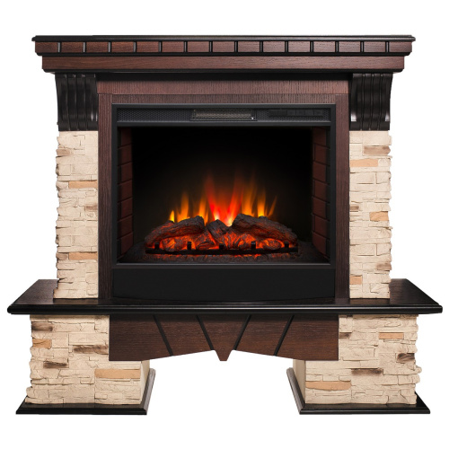 Электрокамин RealFlame Rockland AO античный дуб с очагом Sparta 25,5 LED