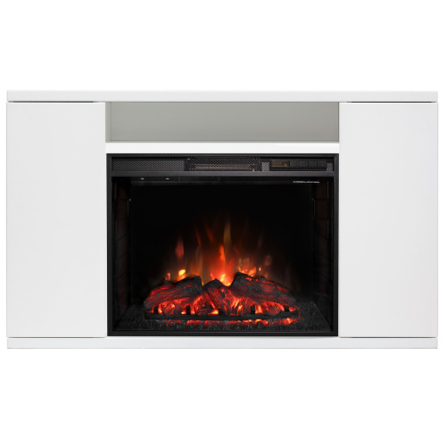 Электрокамин RealFlame Brooklyn 25,5 WT белый с очагом Sparta 25,5 LED