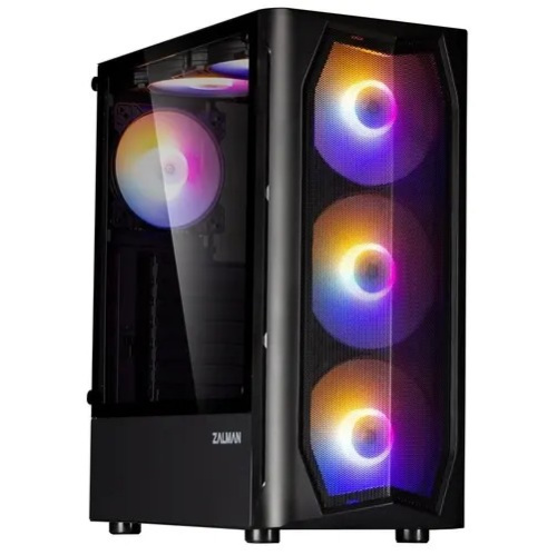 Корпус ZALMAN N4 Rev.1, ATX, Black, 2xUSB2.0, 1xUSB3.0, Front 3x140mm RGB, Rear 1x120mm RGB, TOP 2x120mm RGB