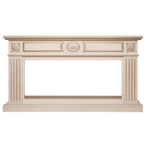 Портал каминный из МДФ RealFlame Siena 42/BV белый дуб с золотой патиной, под очаги Beverly 1000 и Saphir 42