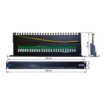 Патч-панель Lanmaster TWT-PP25TEL45 19" 1U 25xRJ-12 UTP
