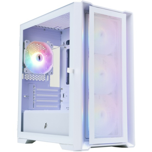 Корпус 1STPLAYER Trilobite T4 Mesh FRGB White (T4-WH-4F1-W) / mATX / 4x120mm FRGB fans