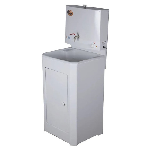 Дачный умывальник Вихрь Люкс 74/4/4, с подогревом, пластиковая мойка, белый