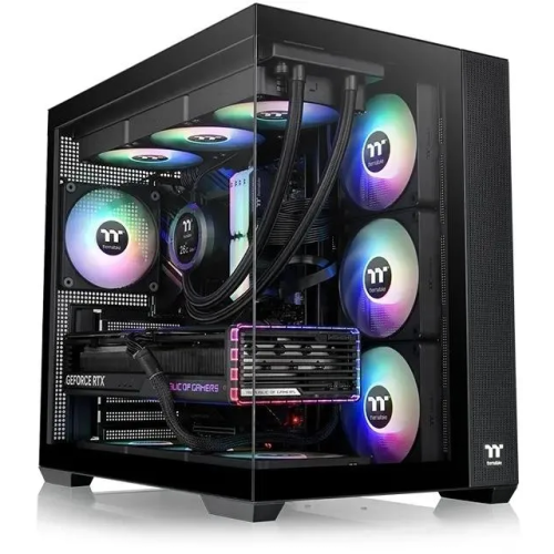 Корпус Thermaltake View 380 TG ARGB (CA-1Z2-00M1WN-00) черный без БП ATX 9x120mm 5x140mm 1x200mm 2xUSB3.0 audio bott PSU