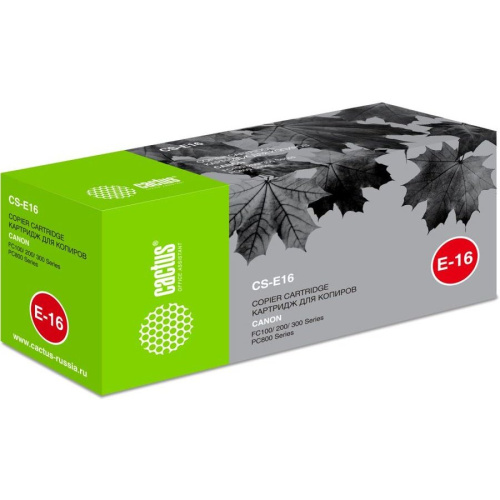 Тонер Картридж Cactus CS-E16 черный для Canon FC100 200 300 Series PC800 Series (2000стр.)