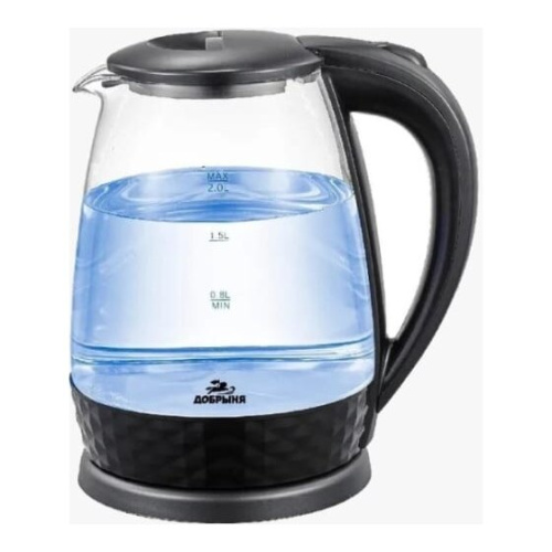 Чайник Добрыня DO-1252 стекло черный