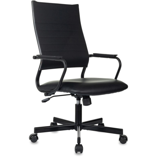 Кресло руководителя Бюрократ CH Balance B-PUE черный экокожа крестов. металл черный