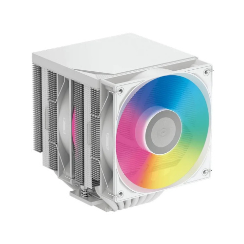 Кулер PcCooler RT720 TC ARGB WH (270W, 4-pin PWM, 157.5mm, Al/Cu, 7x6mm, 2x120mm, 73.32CFM, 34.9dBA, 2200RPM)