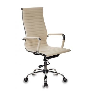 Кресло руководителя Бюрократ CH-883/IVORY слоновая кость искусственная кожа крестовина хром