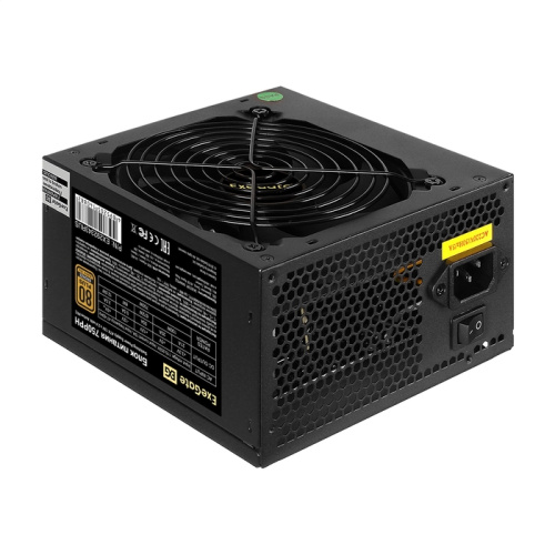 Блок питания Exegate 750PPH EX292343RUS 750W 80 Plus Bronze (ATX, APFC, КПД 85проц. (80 Plus Bronze), 12cm fan, 24pin, 2x(4+4)pin, 4xPCI-E)