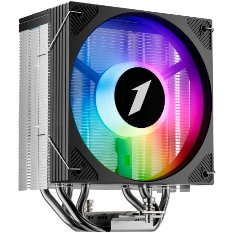 Кулер 1STPLAYER Cryo CY12L Black (CY12L-BK) / 4HPx6mm, single tower, 1x120mm ARGB fan, 750-1900 RPM, 57.6 CFM, 38.2 dBA