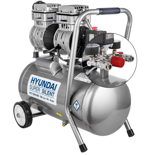 Компрессор поршневой Hyundai HYC 18224LMS серебристый