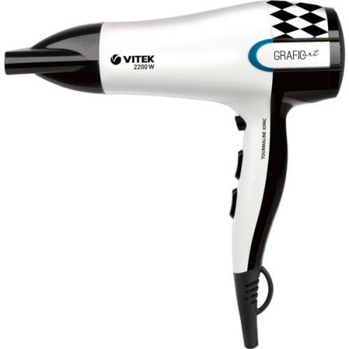 Фен VITEK VT-2299 W белый и черный 2200Вт