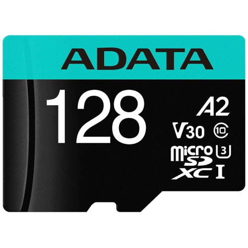 Карта памяти A-Data Premier Pro (AUSDX128GUI3V30SA2-RA1) microSDXC 128Gb Class10 + adapter