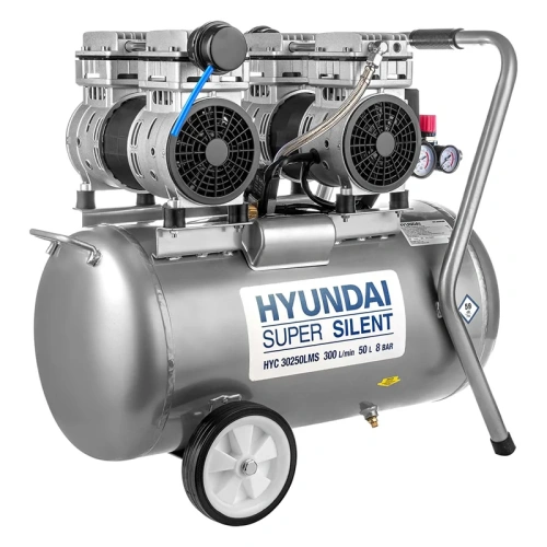 Компрессор поршневой Hyundai HYC 30250LMS безмасляный серебристый/черный