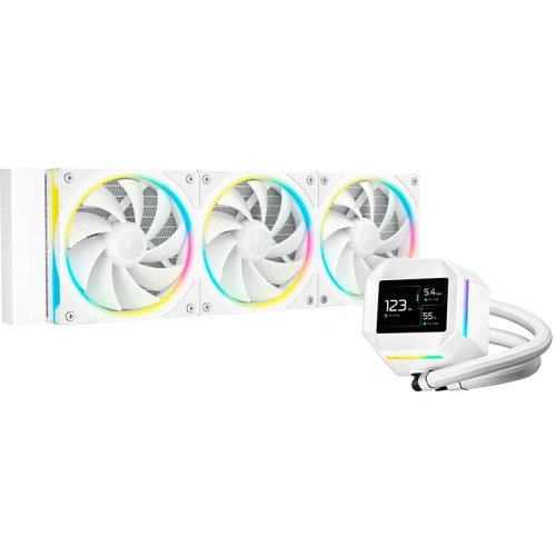 СВО DEEPCOOL LM360 WH LGA1851/1700/1200/115X/AM5/AM4 (TDP 300W, ARGB Lighting, Anti-Leak edition, PWM, Triple Fan, бел