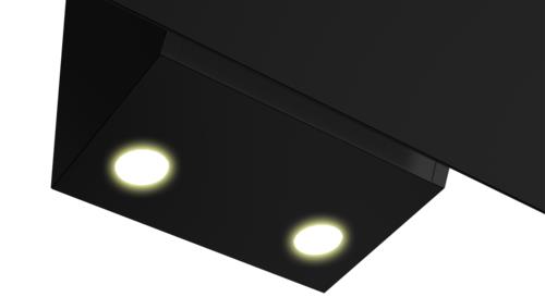 Вытяжка наклонная Hotpoint HPHV 63LT BL черный/черный