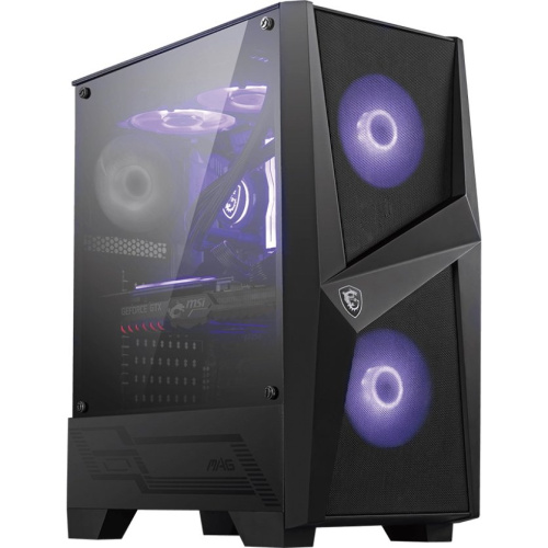 Корпус MSI MAG Forge 100M / mid-tower, ATX, tempered glass side panel / 2x RGB 120mm & 1x 120mm fans inc