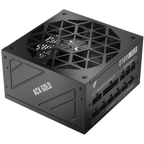 Блок питания 1STPLAYER ACK Gold 750W Black (HA-750BA2-BK) / ATX 3.1, PCle 5.1, APFC, 80 Plus Gold, LLC+DC-DC, full Teapo caps, 140mm fan, full modular