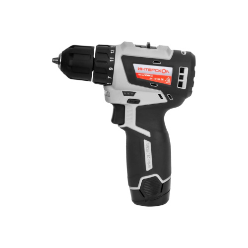 Дрель-шуруповерт аккумуляторная ИНТЕРСКОЛ ДА-10/12В 38 МиниМакс (757.3.2.40) с акк и ЗУ