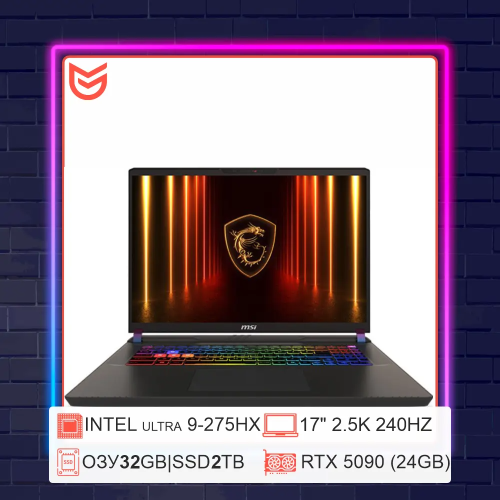 18" Ноутбук MSI Vector 18 HX AI A2XWJG-675XRU серый