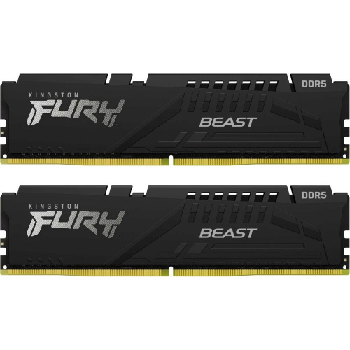 ОЗУ Kingston Fury Beast Black KF556C36BBEK2-64 DDR5 2x32GB 5600MHz RTL Gaming PC5-44800 CL36 DIMM 288-pin 1.25В single rank с радиатором Ret
