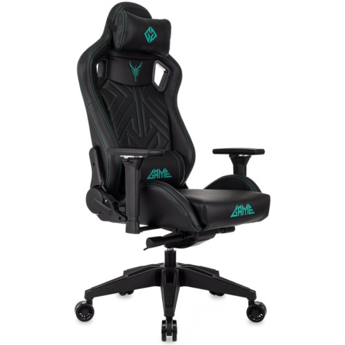 Кресло игровое Knight Titgame черный экокожа с подголов. крестов. пластик