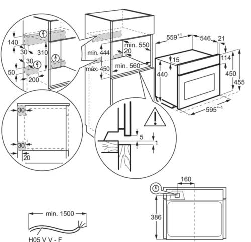 Электрический духовой шкаф Electrolux KVBAS21WX черный