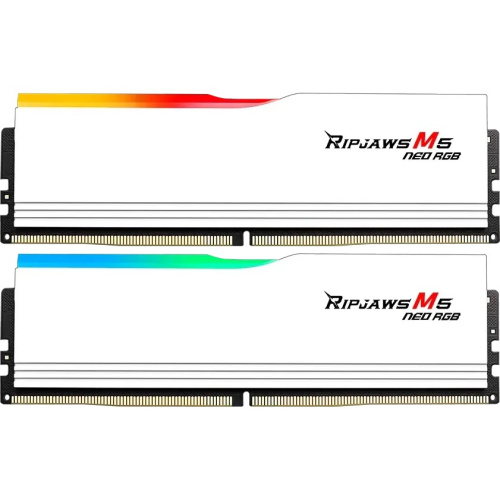ОЗУ G.SKILL Rip Jaws M5 Neo RGB 96GB (F5-6000J3036F48GX2-RM5NRW) (2x48GB) DDR5 6000MHz CL30 (30-36-36-96) 1.35V / White