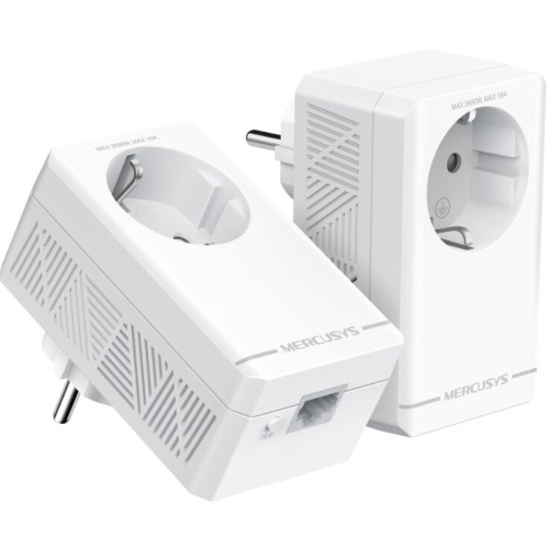 Комплект гигабитных Powerline-адаптеров Mercusys MP500P KIT AV1000 со встроенной розеткой