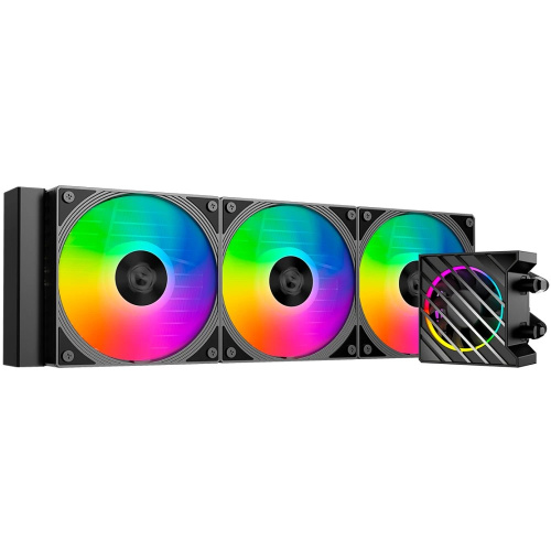 СВО ID-Cooling Dashflow 360 XT Pro, ARGB Soc-AM5/AM4/1200/1700/1851 черный 4-pin 16-34dB Al+Cu 350W Ret