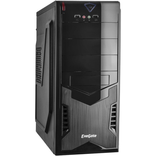 Корпус ExeGate CP-601 Black EX261447RUS ATX, без БП, 2xUSB, Audio