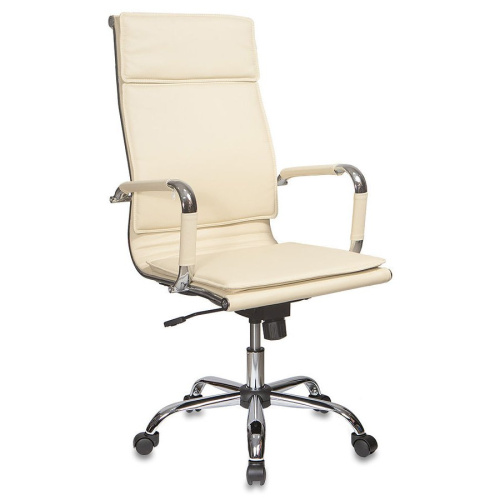 Кресло руководителя Бюрократ CH-993/ivory слоновая кость искусственная кожа крестовина хром