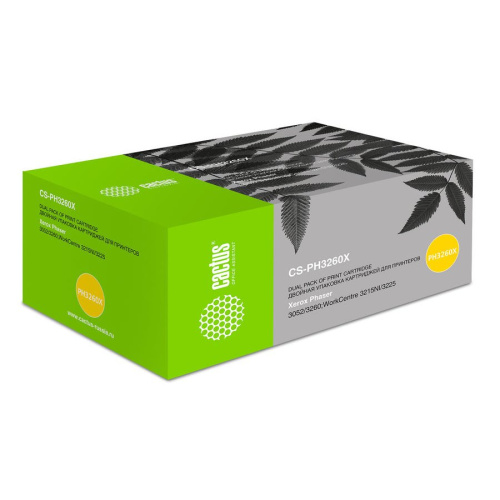 Тонер Картридж Cactus CS-PH3260X 106R02782 черный (3000стр.) для Xerox Phaser 3052/3052NI/3260 2шт.