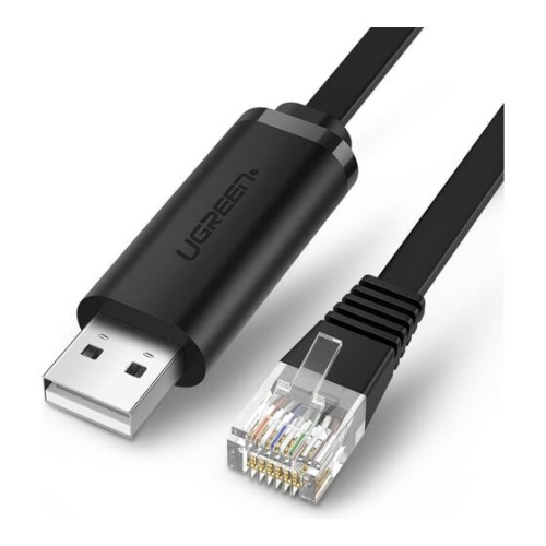 Кабель UGREEN CM204 (60813) USB-A to RJ45 Console Cable 3m Black