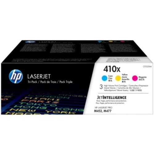 Картридж лазерный HP 410X CF252XM голубой/пурпурный/желтый x3упак. (5000стр.) для HP LJ Pro M452/M477