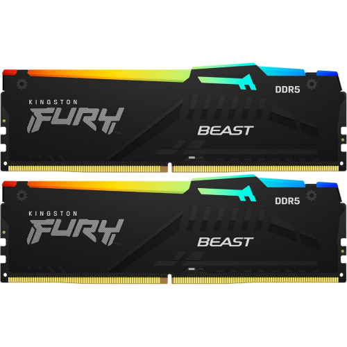 ОЗУ Kingston Fury Beast RGB (KF560C36BBE2AK2-64) DDR5 64Gb 6000Mhz CL36 K2 2x32Гб