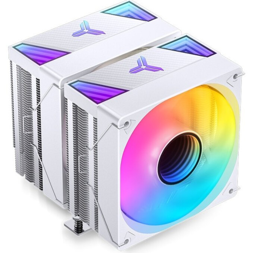 Кулер JONSBO CR-3000 ARGB White LGA20XX/1700/1200/115X/AM5/AM4 (TDP 260W, PWM, 2 x 120mm Black Fan, 7 тепловых трубок, медная база, белый)