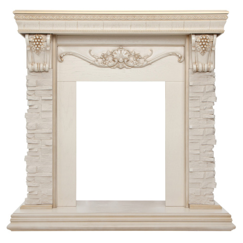Портал каминный из МДФ RealFlame Patricia под очаги (Majestic, Fobos, Eugene, 3D Olympic) белый