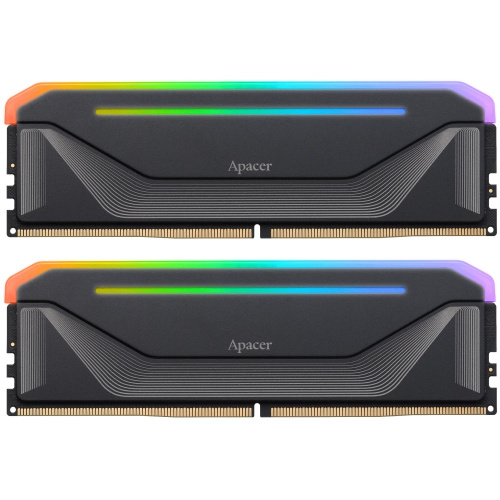 ОЗУ Apacer NOX RGB (AH5U32G60C622NBAA-2) DDR5 32GB 6000MHz DIMM Black CL38 1.35V Kit (2x16GB) (Retail) 2048*8 Heat Sink (Retail)