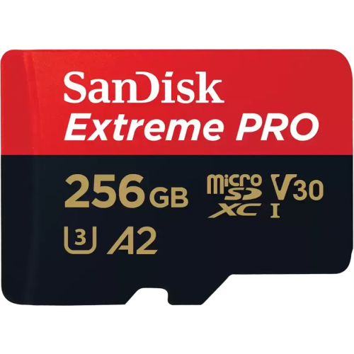 Карта памяти SanDisk (SDSQXCD-256G-GN6MA) 256GB microSDXC Class 10 UHS-I U3 A2 C10 V30 Extreme Pro (SD адаптер) 200MB/s