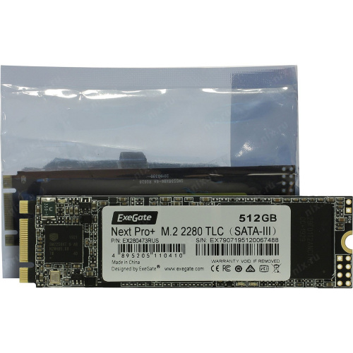SSD ExeGate EX280473RUS UV500MNextPro+ 512 Gb M.2 2280 3D TLC SATA-III